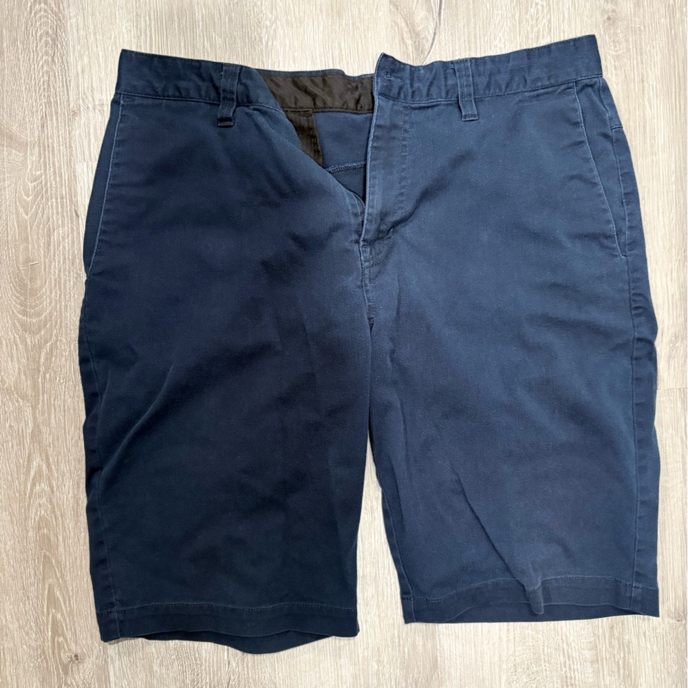 Volcom Dark Blue Flat Front Shorts